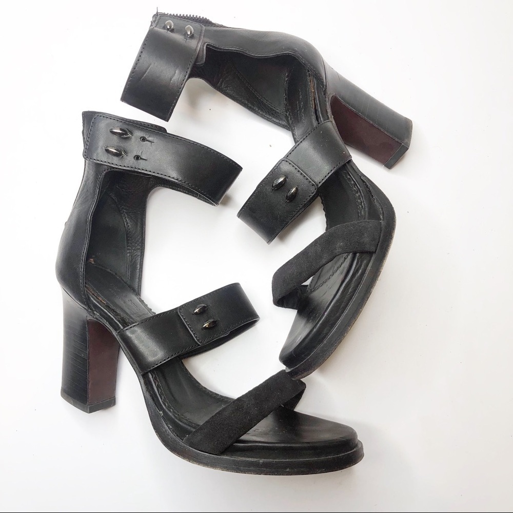 rag & bone Black Leather Strap Sandals